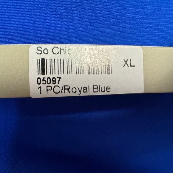 Gooseberry Seaside Swimsuit One Piece So Chic Royal Blue NWT XL Beach Vacation - Picture 3 of 4